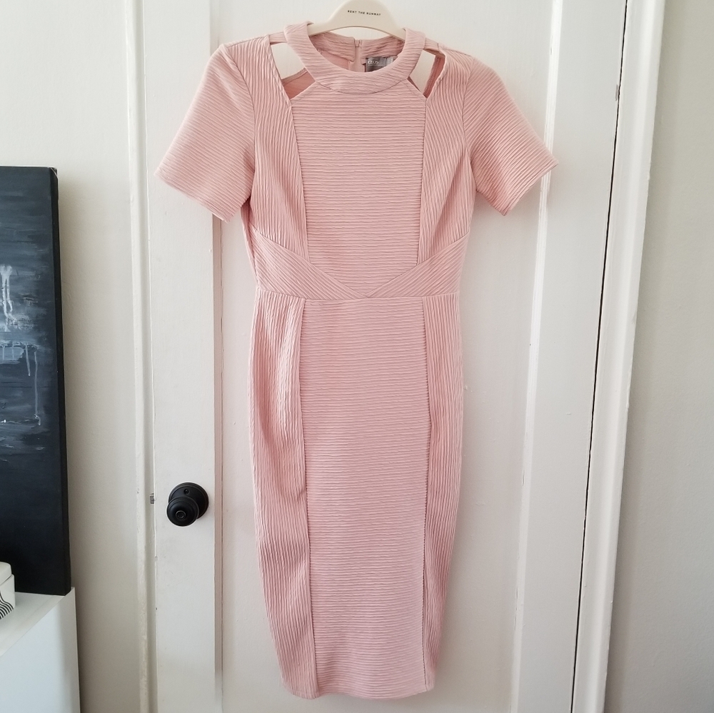 Asos Blush modern fitted dress